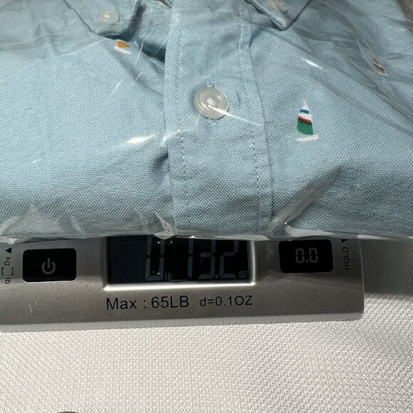J CREW Mens Slim Flex Oxford Button Down Shirt Sz XXL Sailboats Blue Nautical - Picture 15 of 15